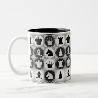 Taza Bicolor Modelo del ajedrez