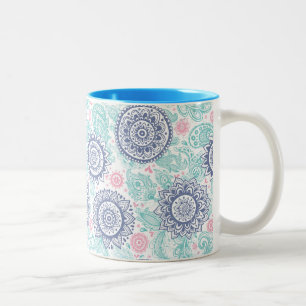 Taza Bicolor Modelo étnico de Paisley