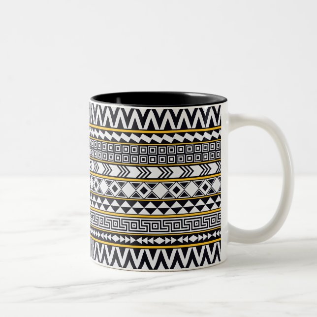 Taza Bicolor Modelo geométrico intrépido (Derecha)