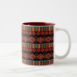 Taza Bicolor modelo inconsútil étnico