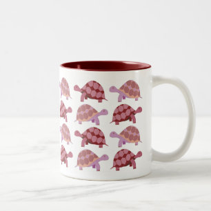 Taza Bicolor Modelo lindo de la tortuga del dibujo animado