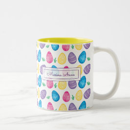 Taza Bicolor Modelo personalizado del huevo de Pascua de la