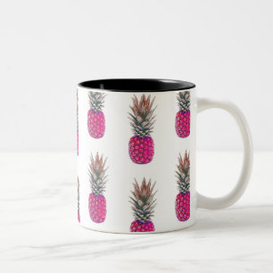 Taza Bicolor Modelo rosado lindo de la piña