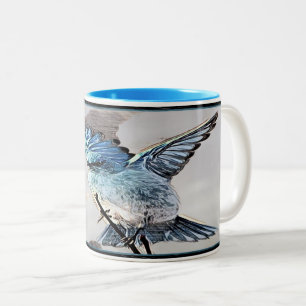 Taza Bicolor Modelos de aves: Mountain Bluebird 01-02