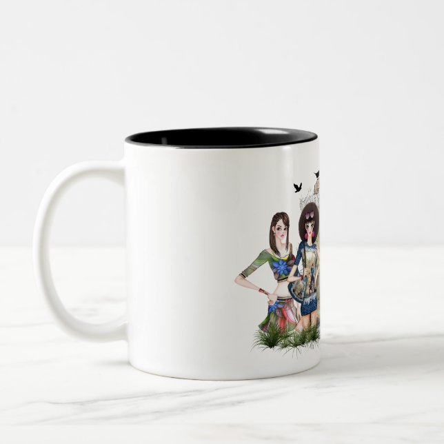 Taza Bicolor Modelos de moda de moda (Izquierda)