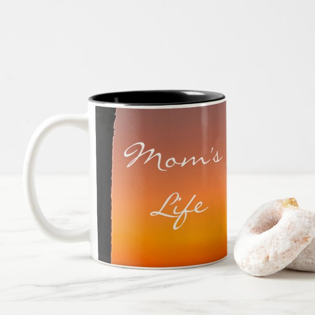 Taza Bicolor Modern First Mother’s Day Mug - Sunset (Con donut)