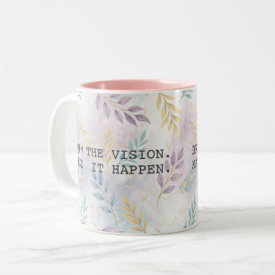 Taza Bicolor Modern Heart Motivational Quote Typography