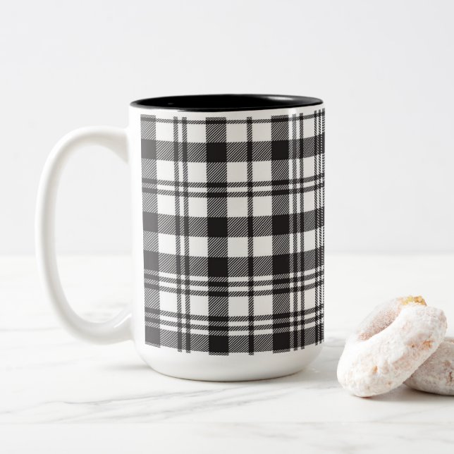 Taza Bicolor Modern Minimal Pattern (Con donut)