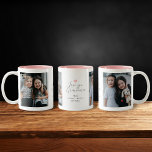 Taza Bicolor Moderna foto de 2 "Ama a tu abuela"<br><div class="desc">Este fotomatón personalizado es un tributo reconfortante que hace el regalo perfecto para una abuela querida. Con 2 fotos para exhibir recuerdos preciados, el centro incluye un elegante guión que dice "Ama a tu abuela" encima de un mensaje de personalizable de los regalos. El suave interior rosa aporta un suave...</div>