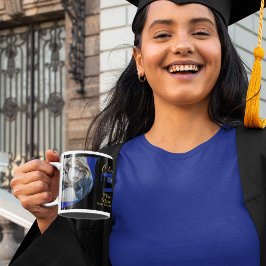 Taza Bicolor Moderna graduación Ola Azul Negro
