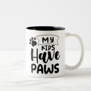 Taza Bicolor Moderna moda: Mis hijos tienen patas para amantes