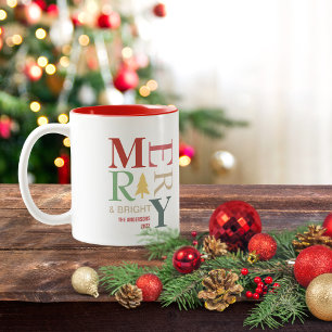 Taza Bicolor Moderna Y Moderna Merry Y Brillante Colorido Minim