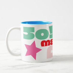 Taza Bicolor MODERNO brillante colorido Alegre Alegría Amor