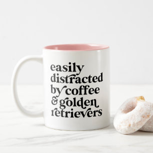 Taza Bicolor Moderno Golden Retriever Lover Personalizado