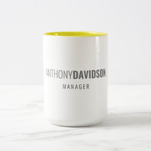 Taza Bicolor Moderno Minimalista elegante profesional