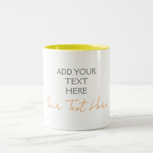 Taza Bicolor Moderno Minimalista Plano Personalizado Agregar Te