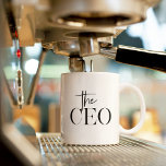 Taza Bicolor Moderno Mínimo El CEO Negro<br><div class="desc">Moderno Mínimo El CEO Negro</div>