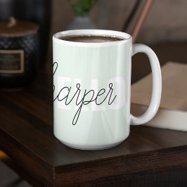 Taza Bicolor Moderno Pastel Mint Hello Y You Name