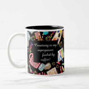 Taza Bicolor moderno patrón de suministros de arte de moda para