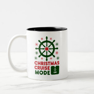 Taza Bicolor Modo De Crucero De navidades En Navidades De Buque