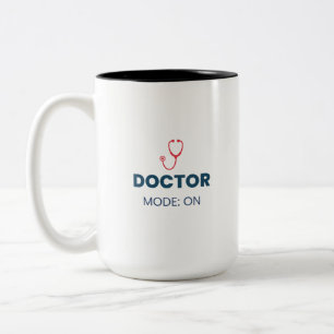 Taza Bicolor Modo Doctor Activado Diseño Médico Divertido