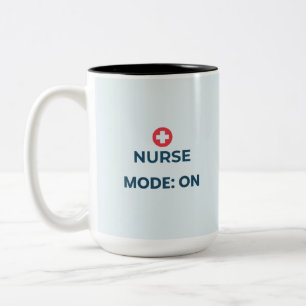 Taza Bicolor Modo Enfermera Activado Diseño Divertido de Enferm