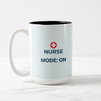 Taza Bicolor Modo Enfermera Activado Diseño Divertido de Enferm
