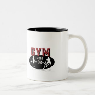 Taza Bicolor Modo Gimnasio En Café Mug - Gimnasio Más Fuerte Ca