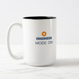 Taza Bicolor Modo Ingeniero Activado Diseño de Ingeniería Diver