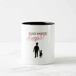 Taza Bicolor Modo negro rojo papá siempre en la barba