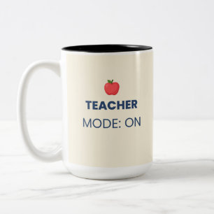 Taza Bicolor Modo Profesor Activado Diseño Divertido de Enseñan