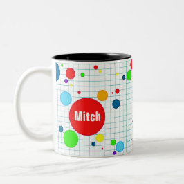 Taza Bicolor Mok - computerspel agario-stijl - jongen