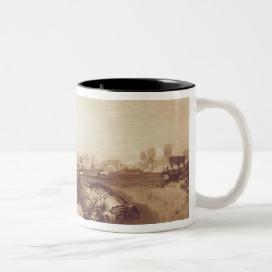 Taza Bicolor Molino de viento y cerradura de José Mallord