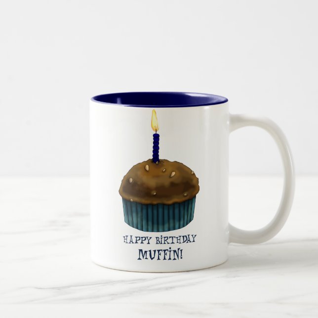 Taza Bicolor Mollete del feliz cumpleaños (Derecha)