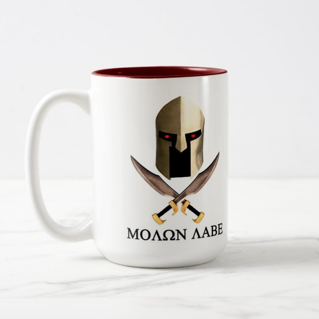 TAZA BICOLOR MOLON LABE (Izquierda)