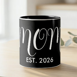 Taza Bicolor Mom Established New Mom Big Script