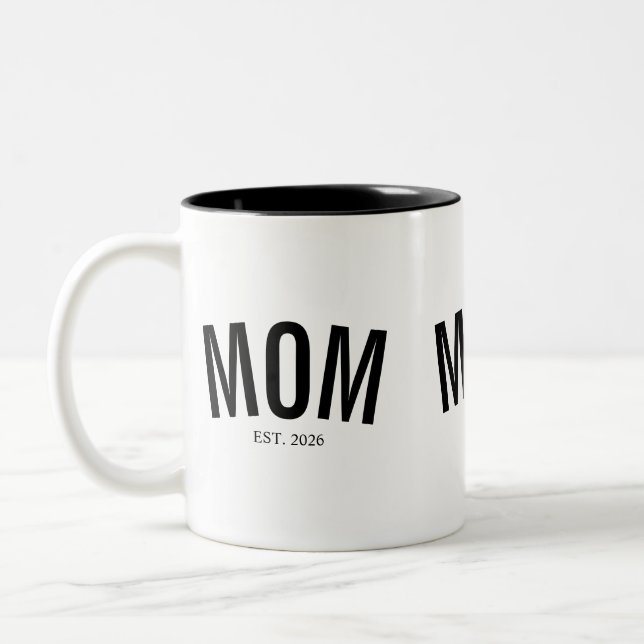 Taza Bicolor Mom Established New Mom Gift (Izquierda)