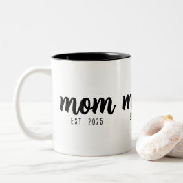 Taza Bicolor Mom Established New Mom Gift 