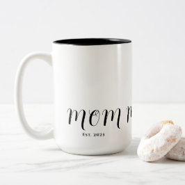 Taza Bicolor Mom Established New Mom Gift