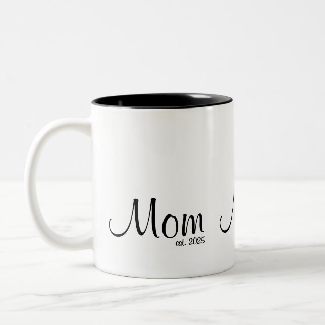 Taza Bicolor Mom Established New Mom Gift (Izquierda)