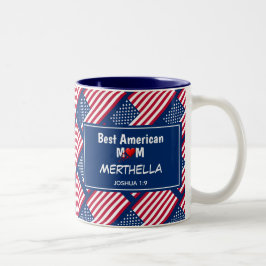 Taza Bicolor MOM patriótico AMERICANO MEJOR
