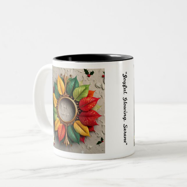 Taza Bicolor "Momentos alegres para los Navidades" (Anverso izquierdo)