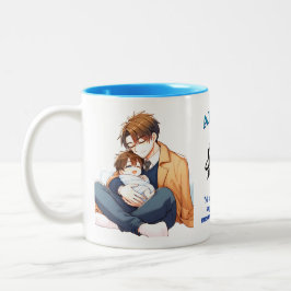 Taza Bicolor Momentos apreciados - El abrazo del padre y el niñ