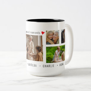 Taza Bicolor Momentos Especiales Personalizados con 7 Fotos y T