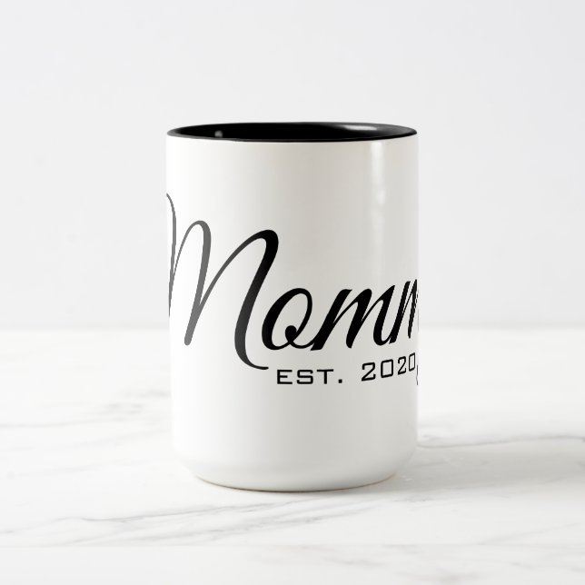 Taza Bicolor Mommy est 2020 Mug (Centro)
