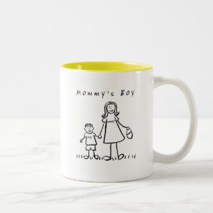 Taza Bicolor Mommy & Me Mug(Dibujo con título)