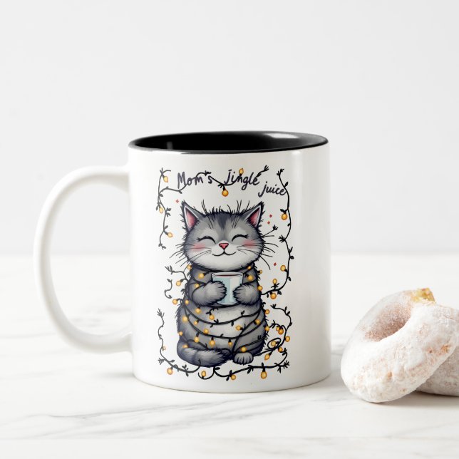 Taza Bicolor Mom's Jingle Juice  (Con donut)