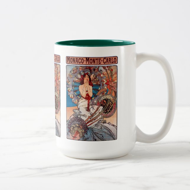 Taza Bicolor Monaco Monte Carlo , Alfons Mucha (Derecha)