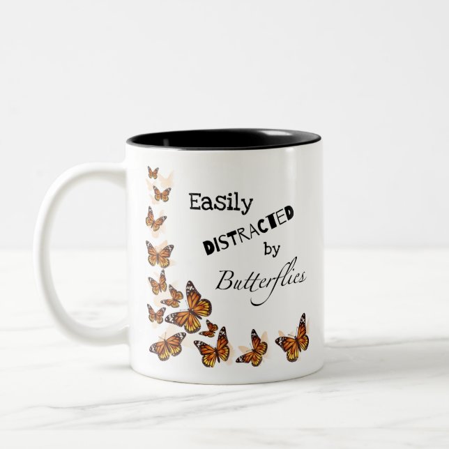 Taza Bicolor Monarch Butterfly coffee mugre (Izquierda)