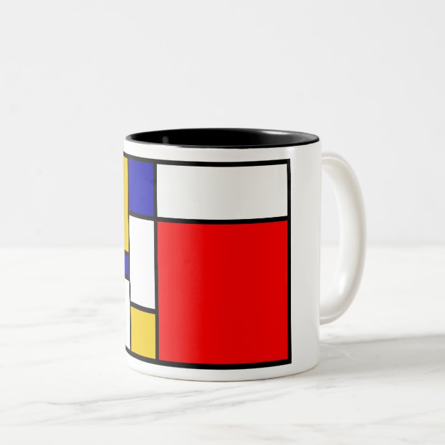 Taza Bicolor Mondrian 2 (Anverso derecho)